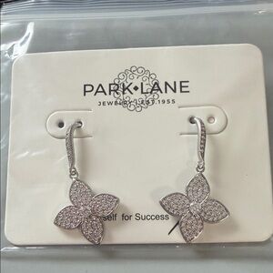 Park Lane Silver Petal Earrings
